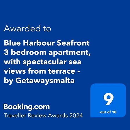 Blue Harbour Seafront 3 Bedroom Apartment, With Spectacular Sea Views From Terrace - By Getawaysmalta St. Paul's Bay Exteriör bild